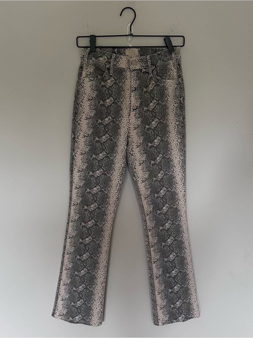 Mother Snake-Print Straight Jeans - Picture 3 of 7